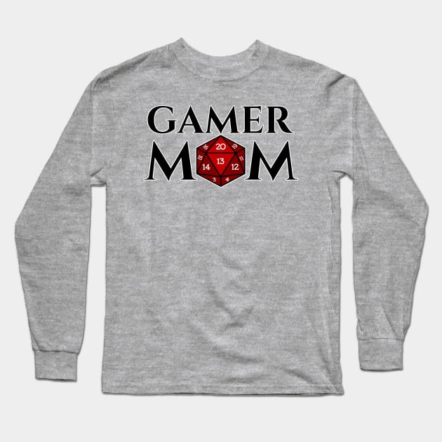 D20 Gamer Mom Long Sleeve T-Shirt by whimsyworks